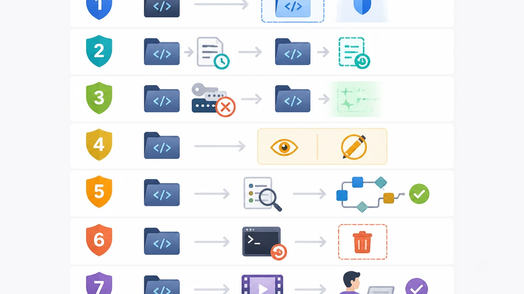 Schéma visuel du protocole de sécurité pour analyser un dépôt non fiable avec un agent IA